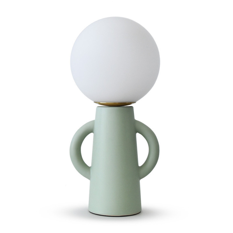 Lampe de table céramique vert Paul, MILLUMINE