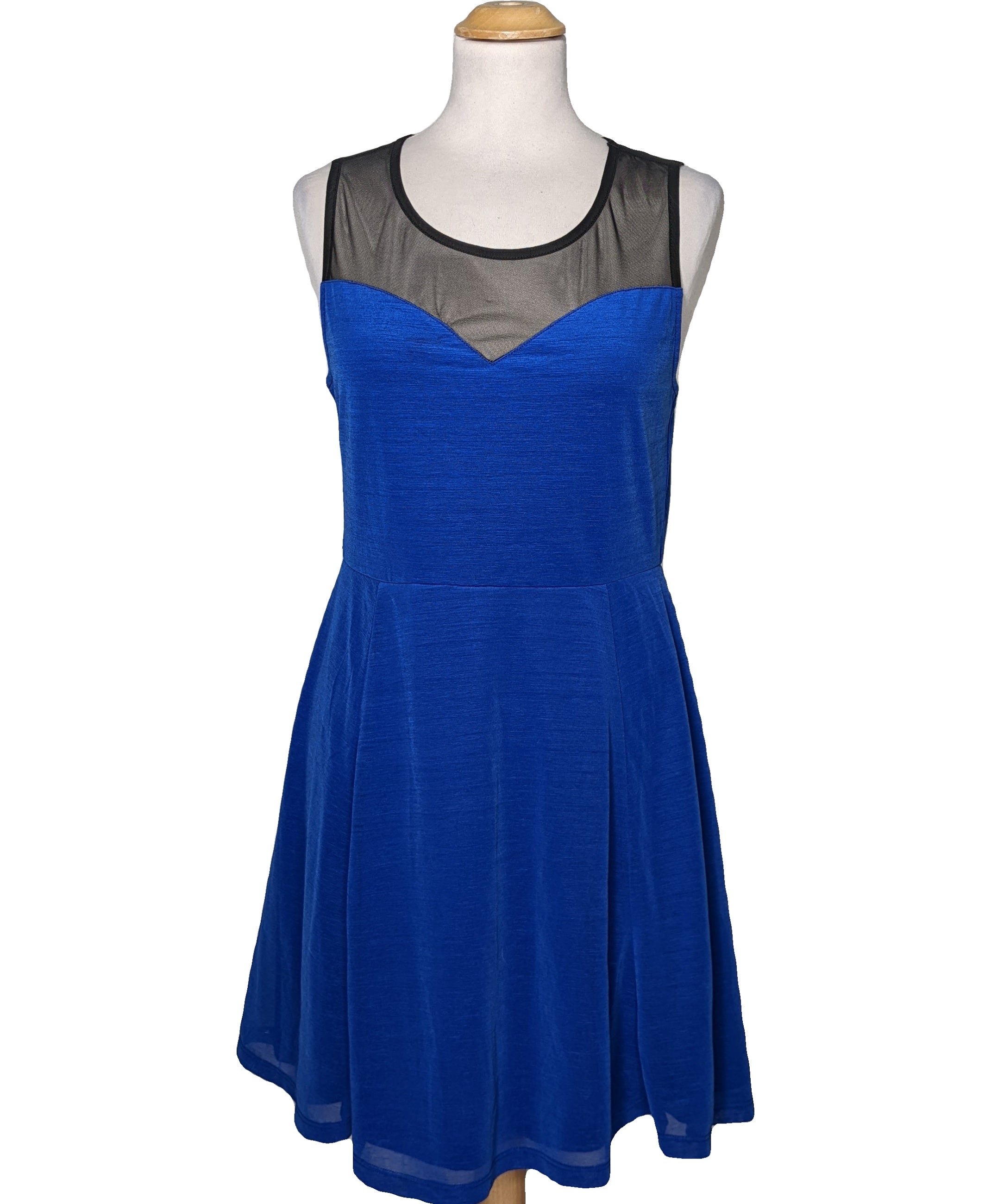 Robe D'été Bleue H&M - Taille 36 - Viscose, Sans Manches, Col En V - Occasion Très Bon état