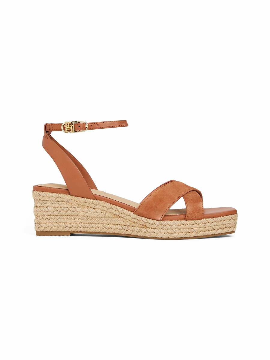 Tommy Hilfiger Sandalias con tacón en cuña de piel — foto 2