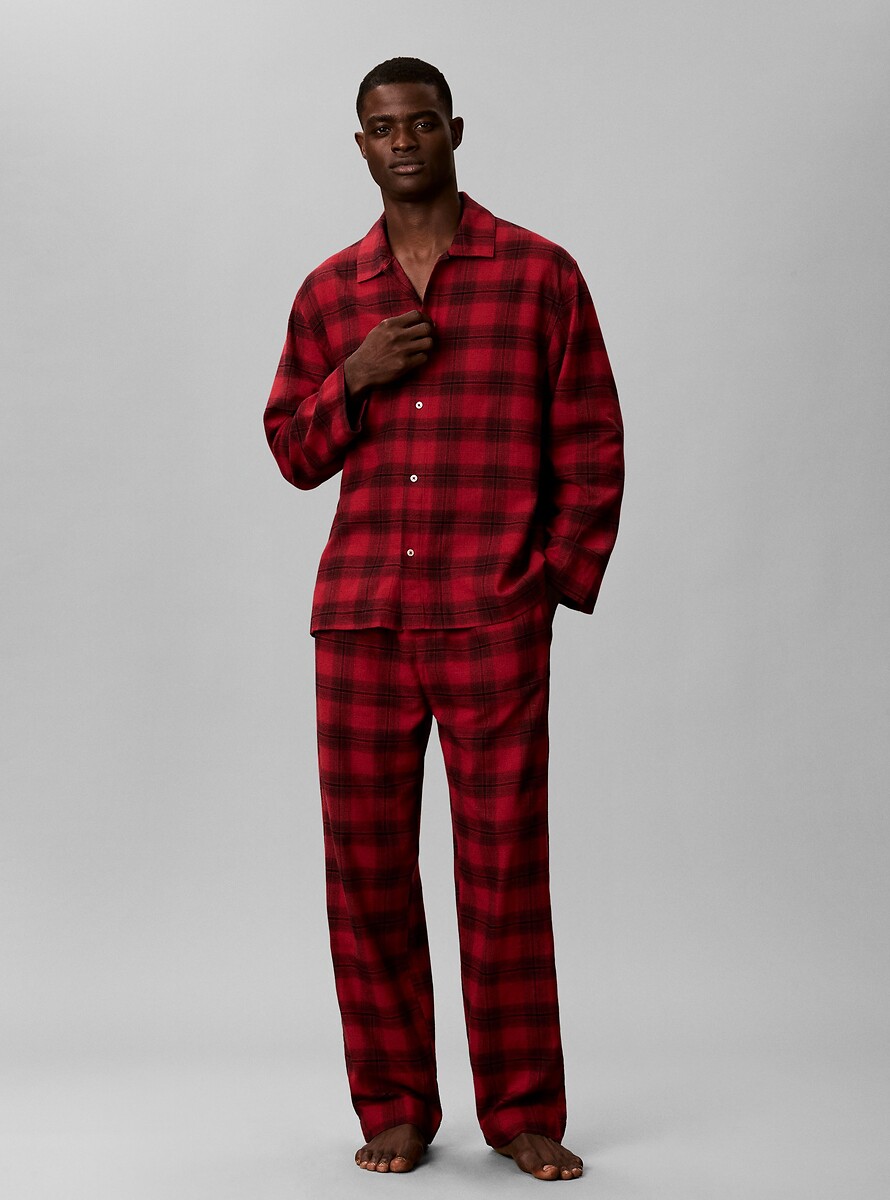 Chemise de pyjama, en flanelle de coton, CALVIN KLEIN UNDERWEAR