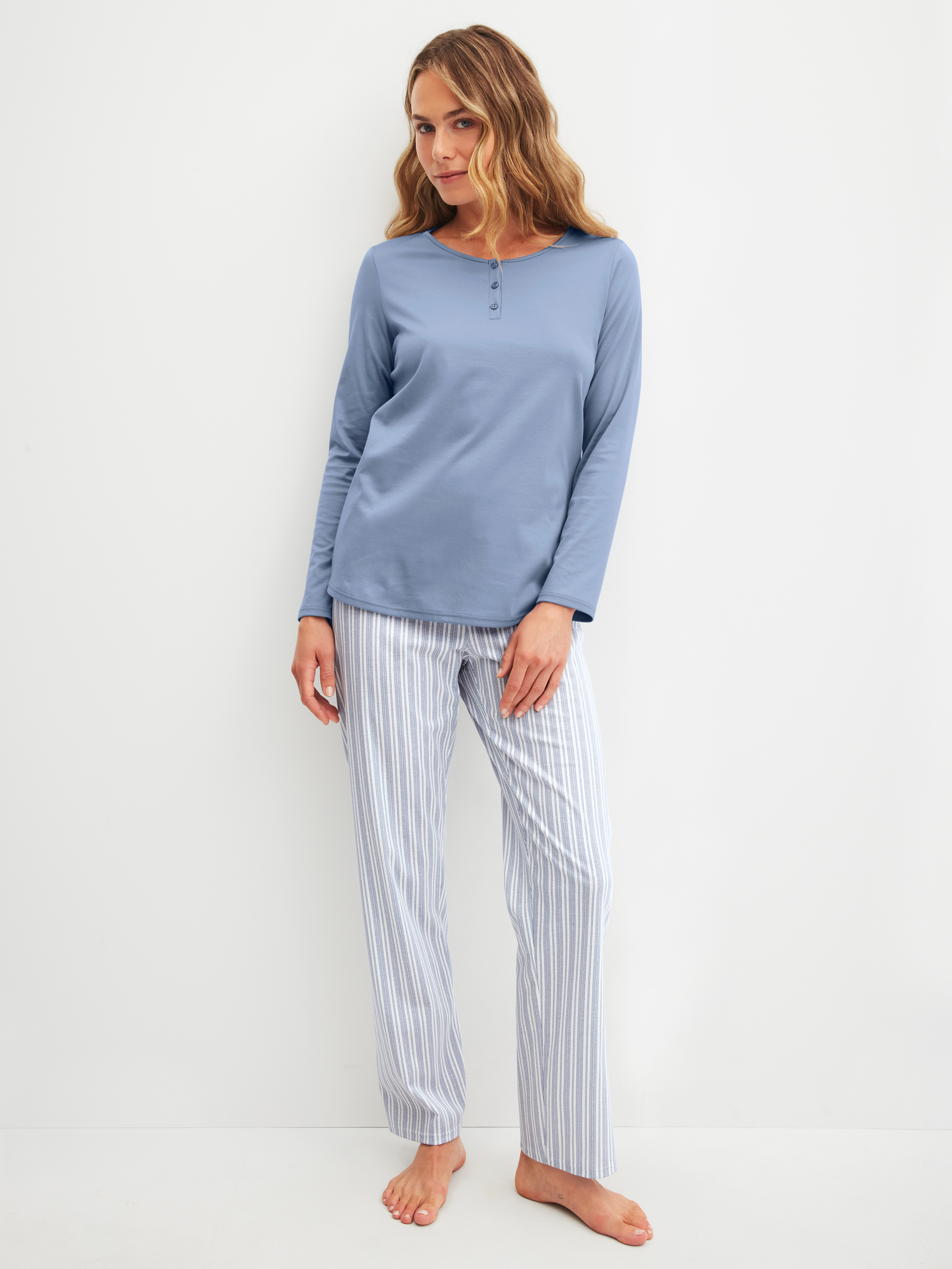 Pyjama, longue manches longues Coton STRIPED DREAMS, CALIDA
