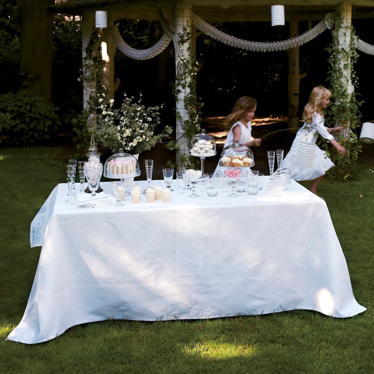 Nappe en Coton, SIENA BLANC, LE JACQUARD FRANCAIS