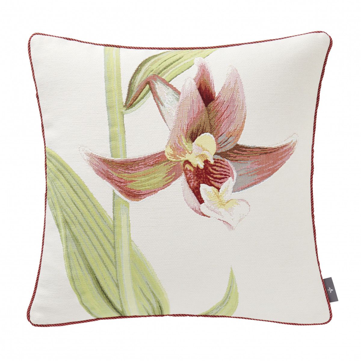 coussin orchidees tisse made in france, france