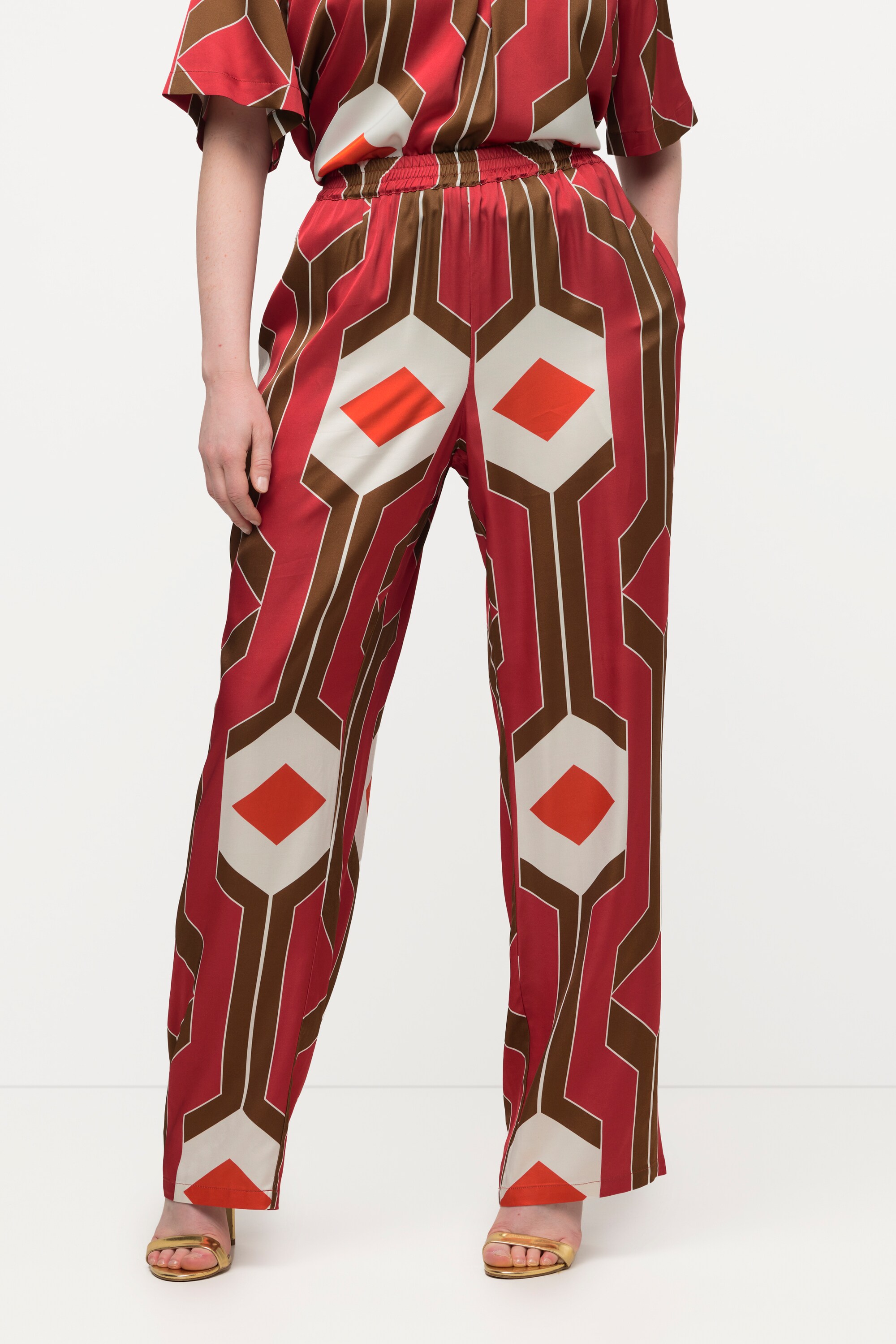 Pantalon large à ceinture élastique dans, ULLA POPKEN