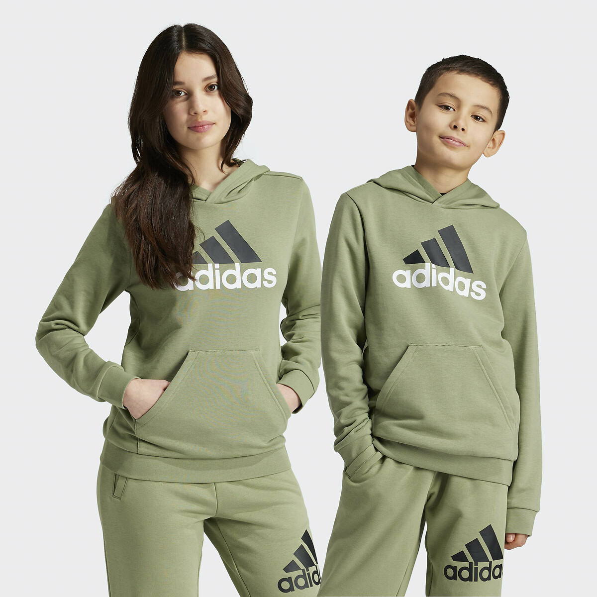 Felpa con cappuccio verde Adidas Sportswear La Redoute