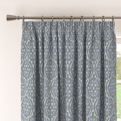 Aztec Soft Woven Lined Pencil Pleat Pair of Curtains SO'HOME