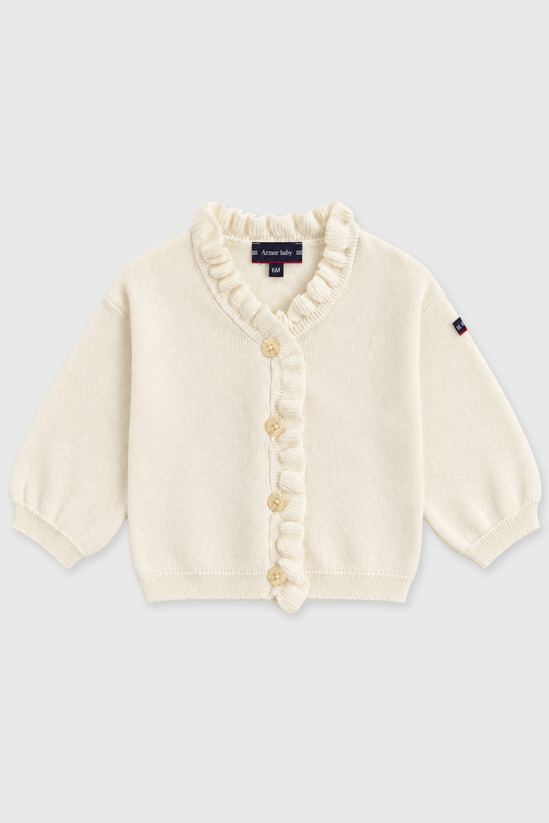 Gilet boutonné Baby - coton et laine, ARMOR-LUX