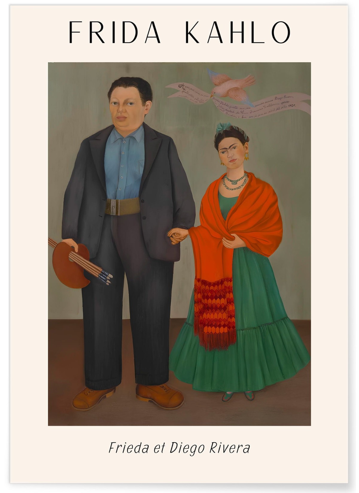 Affiche Frida Kahlo « Frieda and Diego Rivera », L'AFFICHERIE
