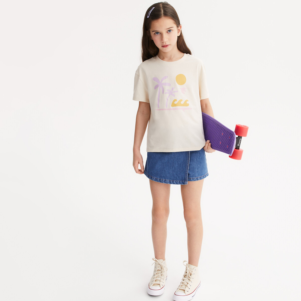 Set van 4 T-shirts met ronde hals