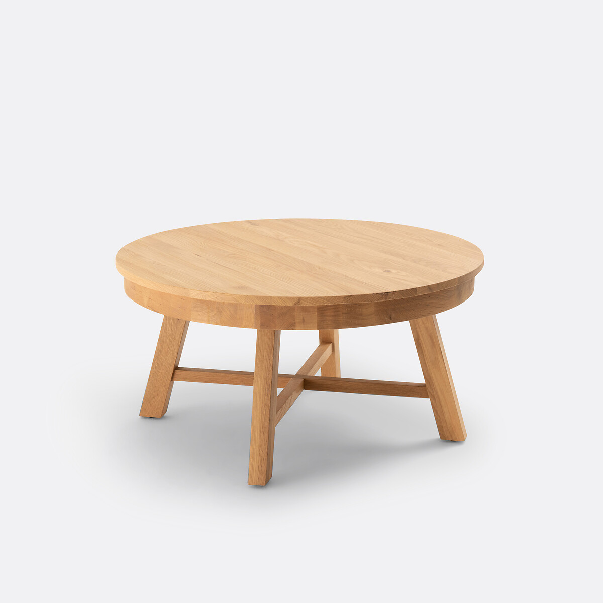 Ronde salontafel in massief eik, Zebarn