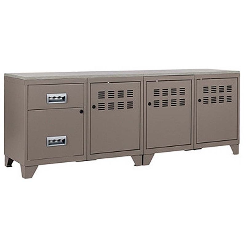 meuble tv bois metal industriel