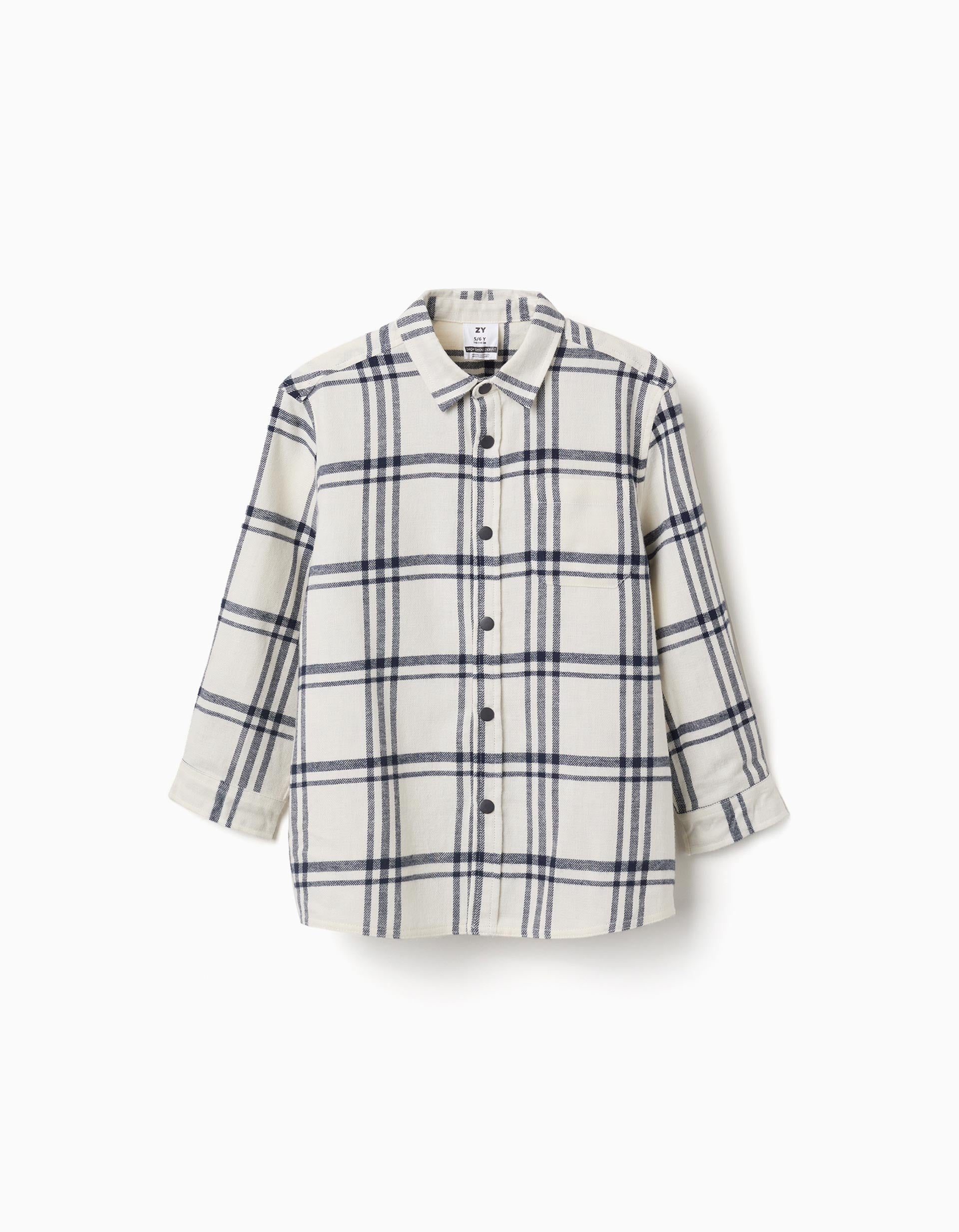 Chemise en flanelle à manches longues à carreaux, ZIPPY