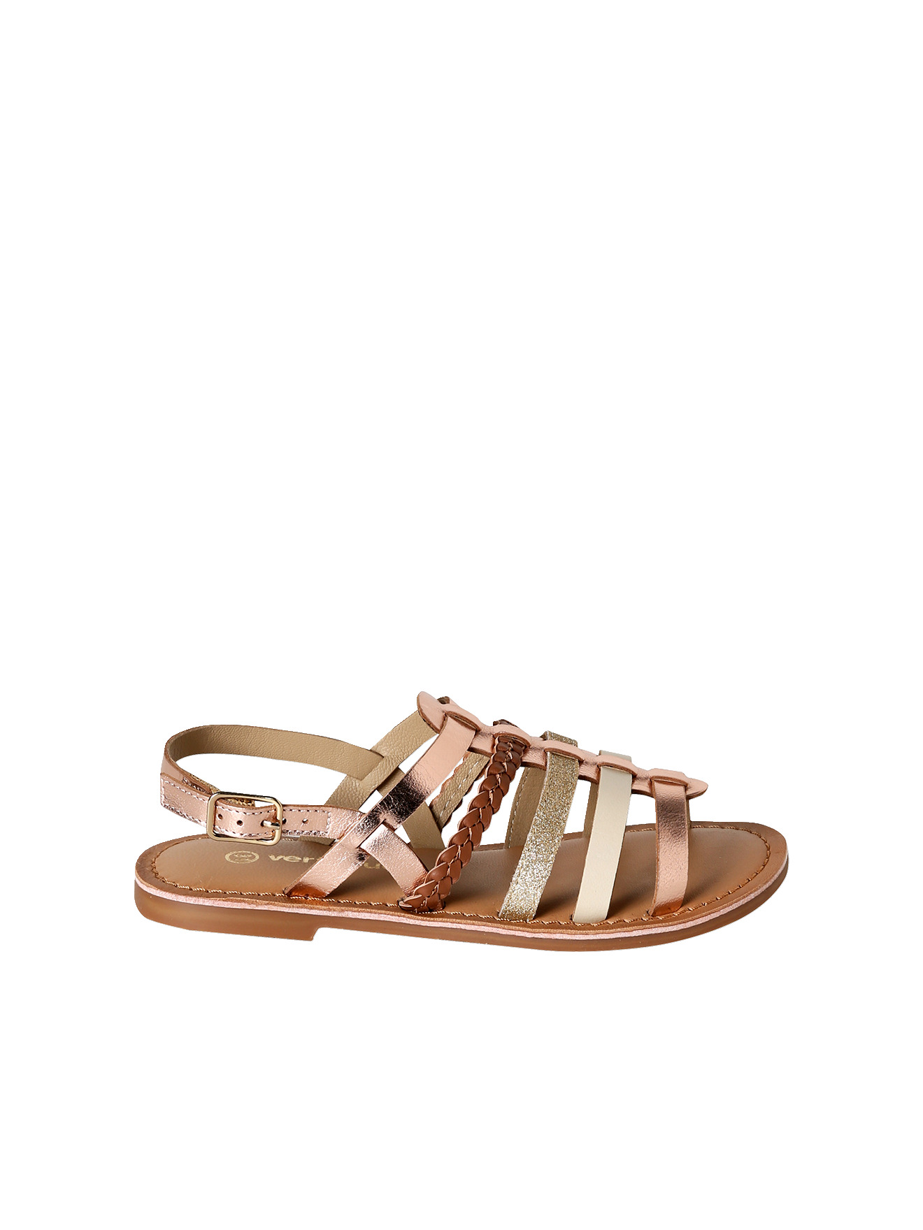 Sandales cuir multi brides, VERTBAUDET