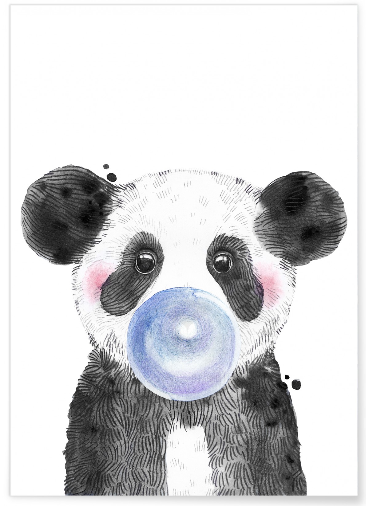 Affiche Bulle de Panda Bleue, L'AFFICHERIE