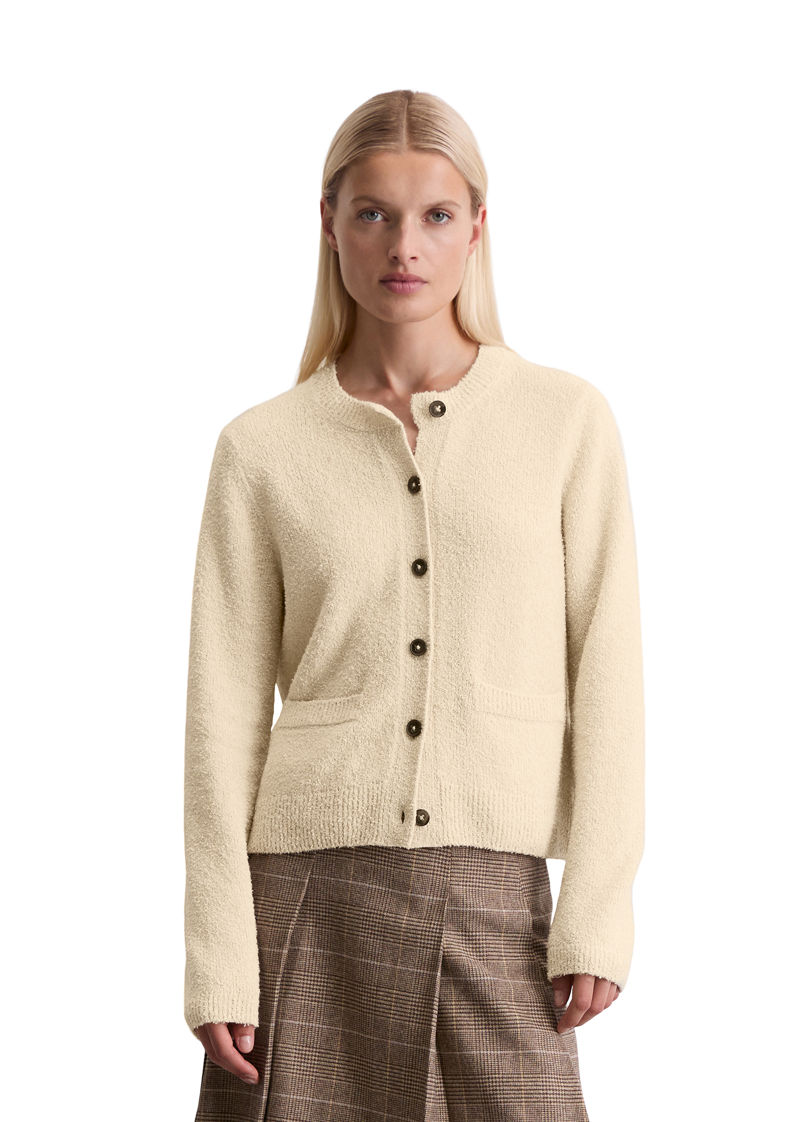 Cardigan regular en fil bouclé, MARC O'POLO