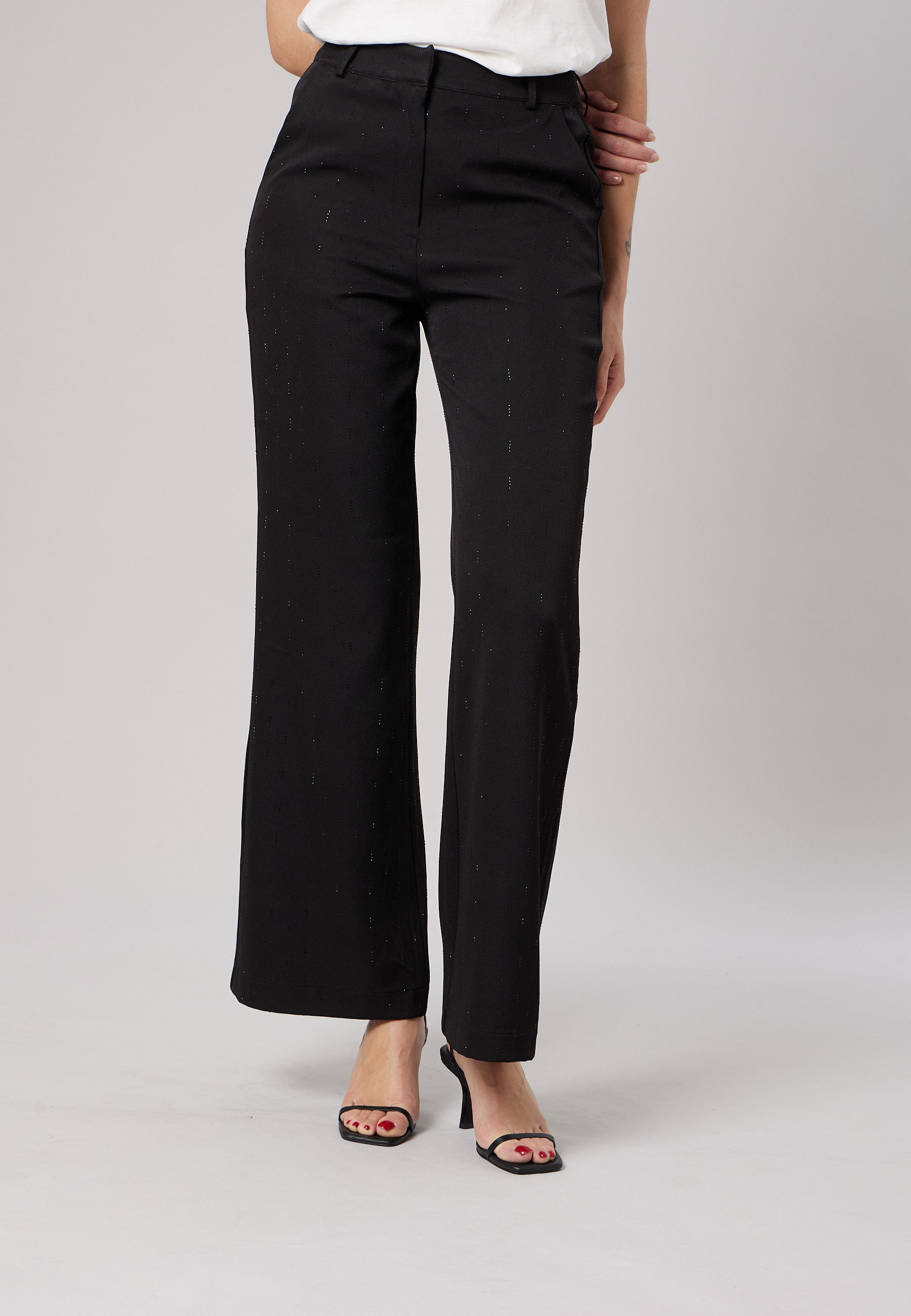 Pantalon large femme à strass CLAUDIA, DEELUXE