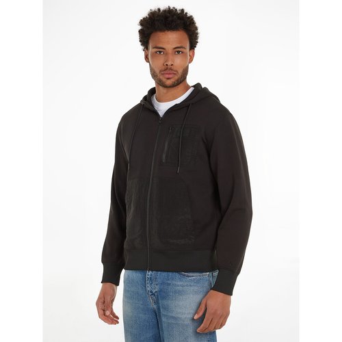 Zip-up hoodie in cotton mix Calvin Klein Jeans | La Redoute