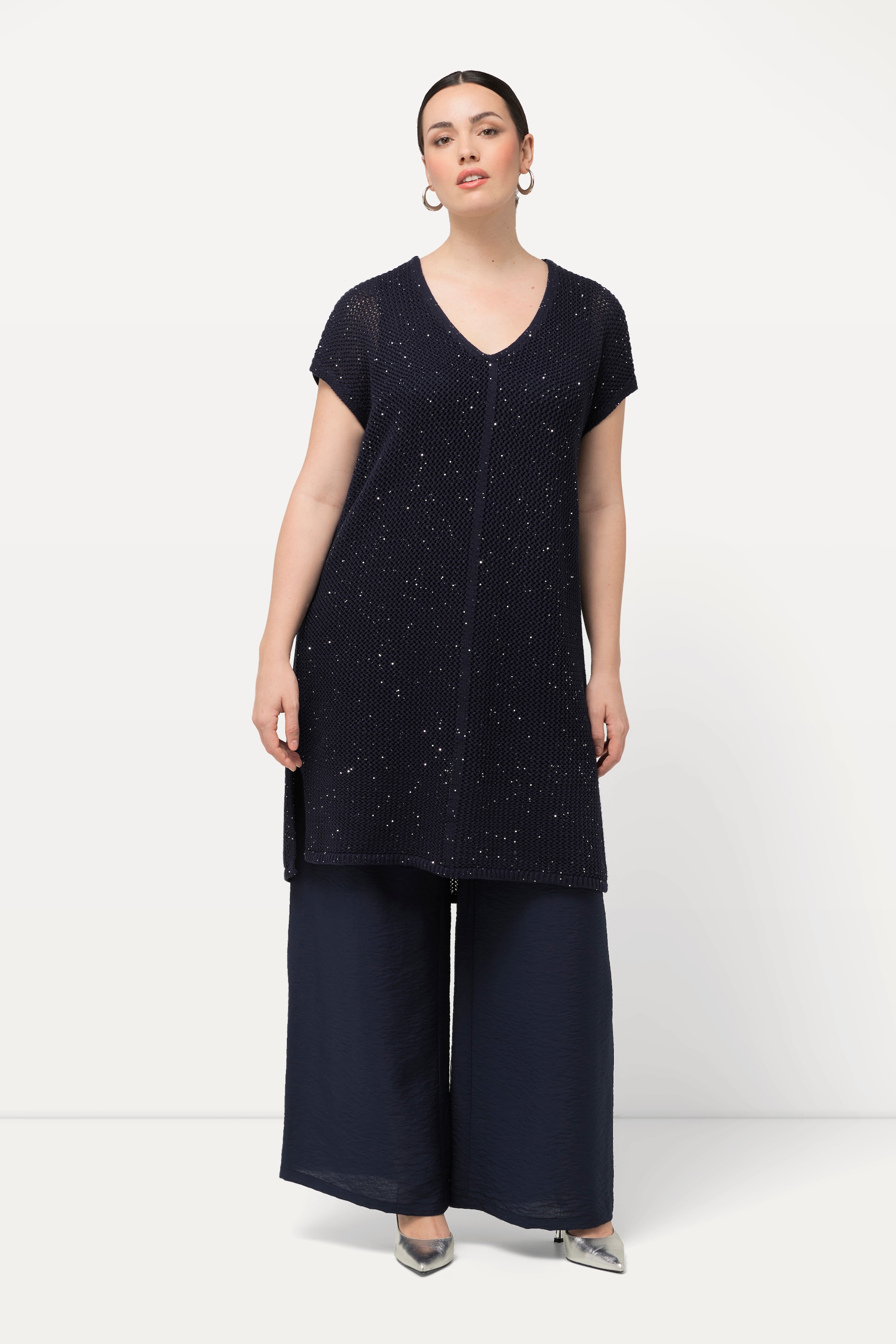 Pull long sans manches en maille texturée, ULLA POPKEN