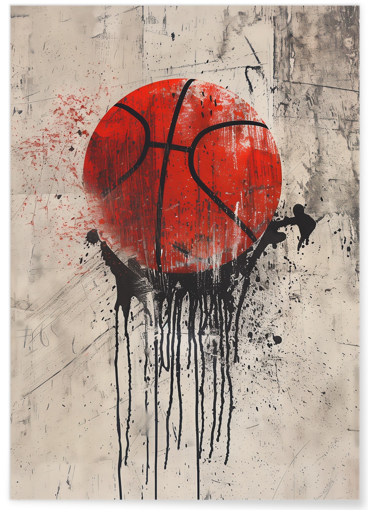 Affiche Basketball - Street Art Moderne, L'AFFICHERIE