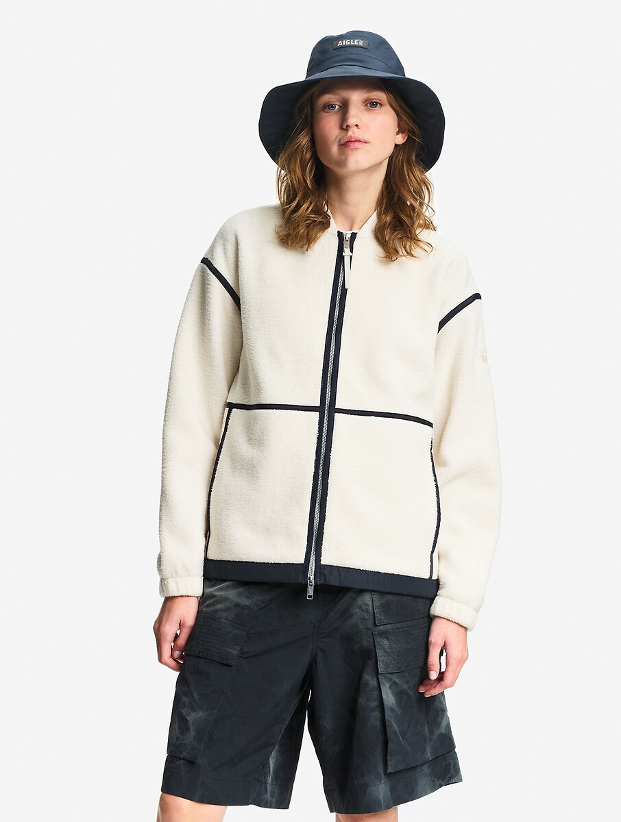 Veste teddy zippée en sherpa léger, AIGLE