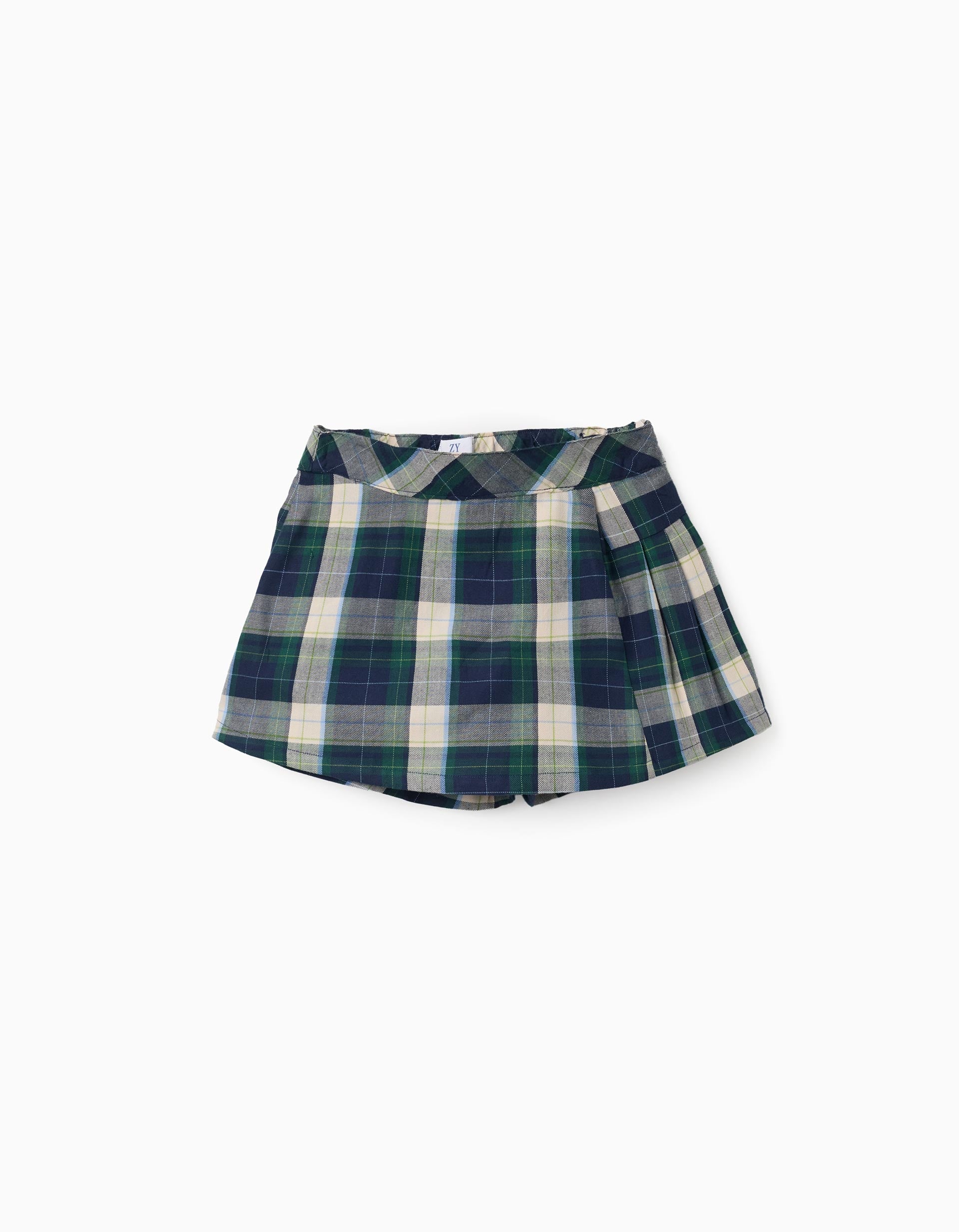 Jupe-short en coton à carreaux B&S, ZIPPY