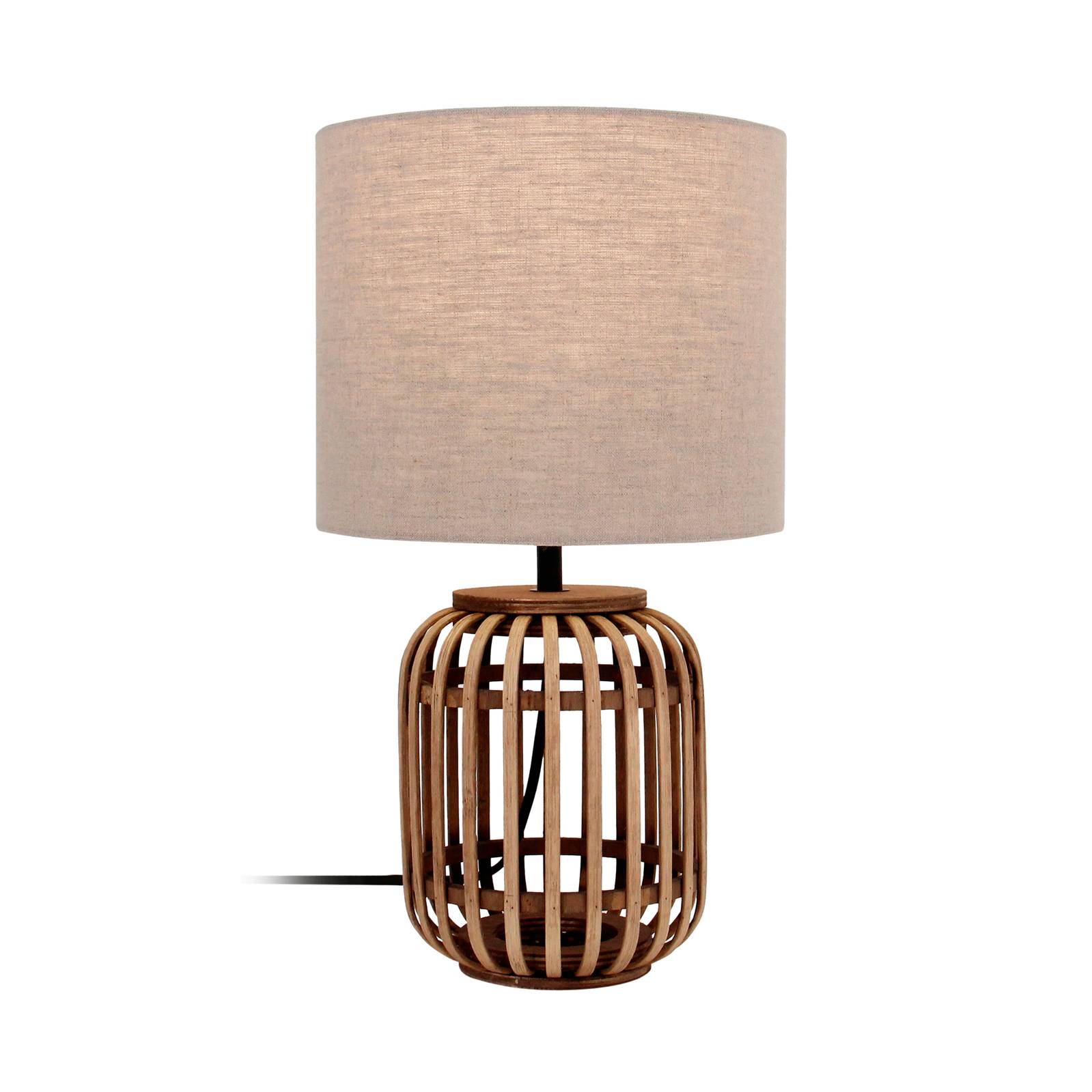 Lampe à poser en textile traditionnelle, LINDBY