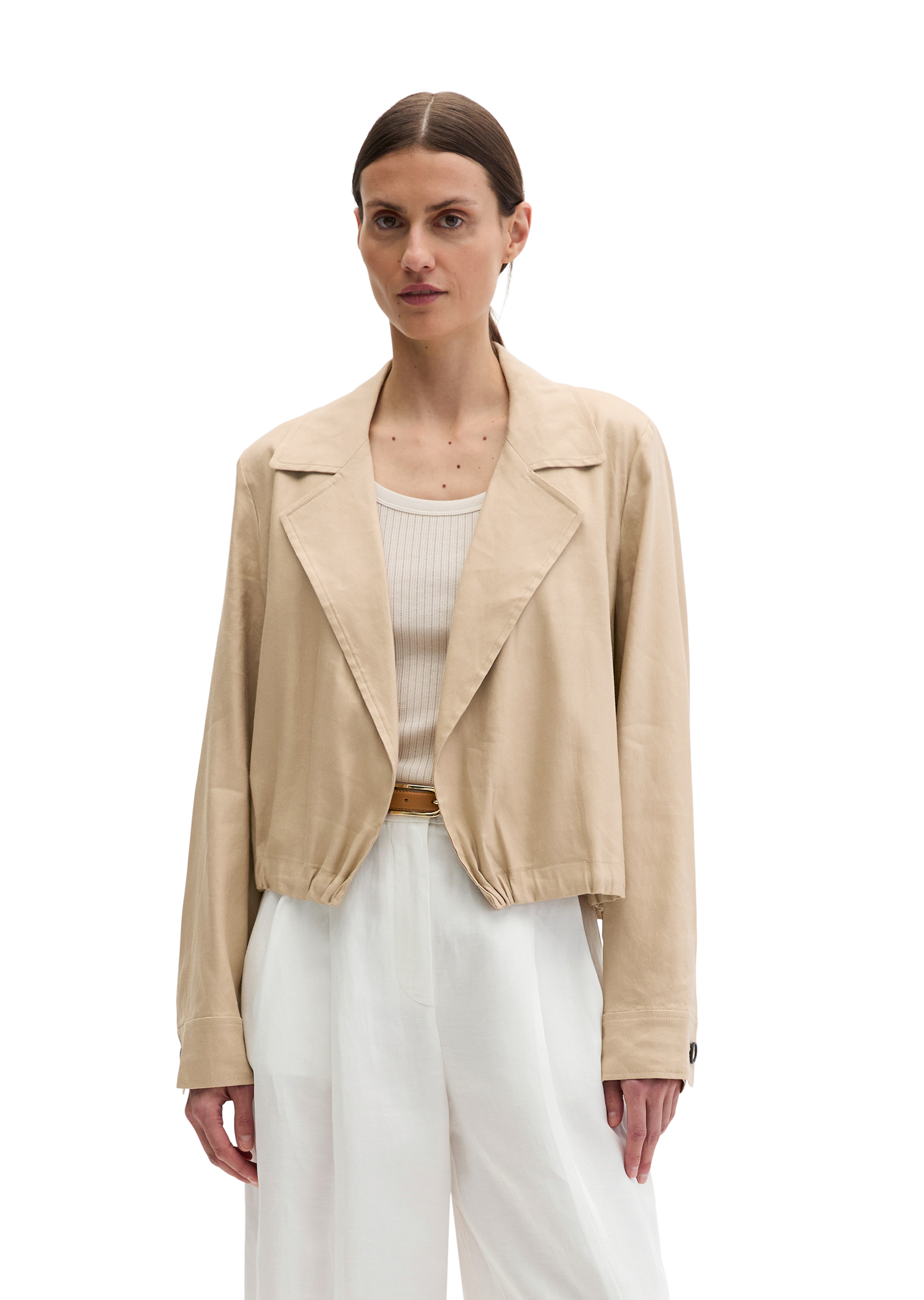 Veste d'intérieur relaxed en viscose-lin stretch, MARC O'POLO