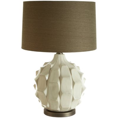 White Irregular Moulded Ceramic Table Lamp SO'HOME