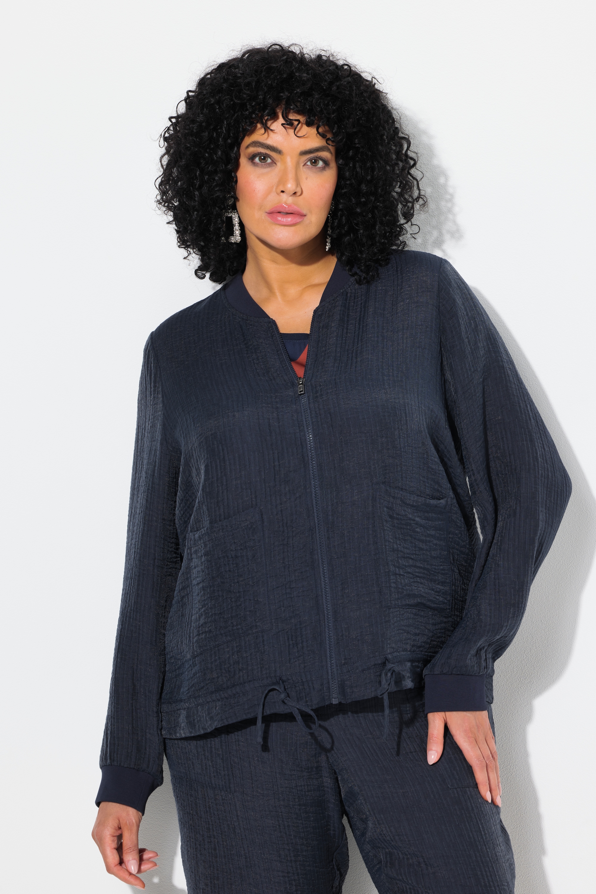 Blouson en Lyocell mélangé. Encolure style, ULLA POPKEN
