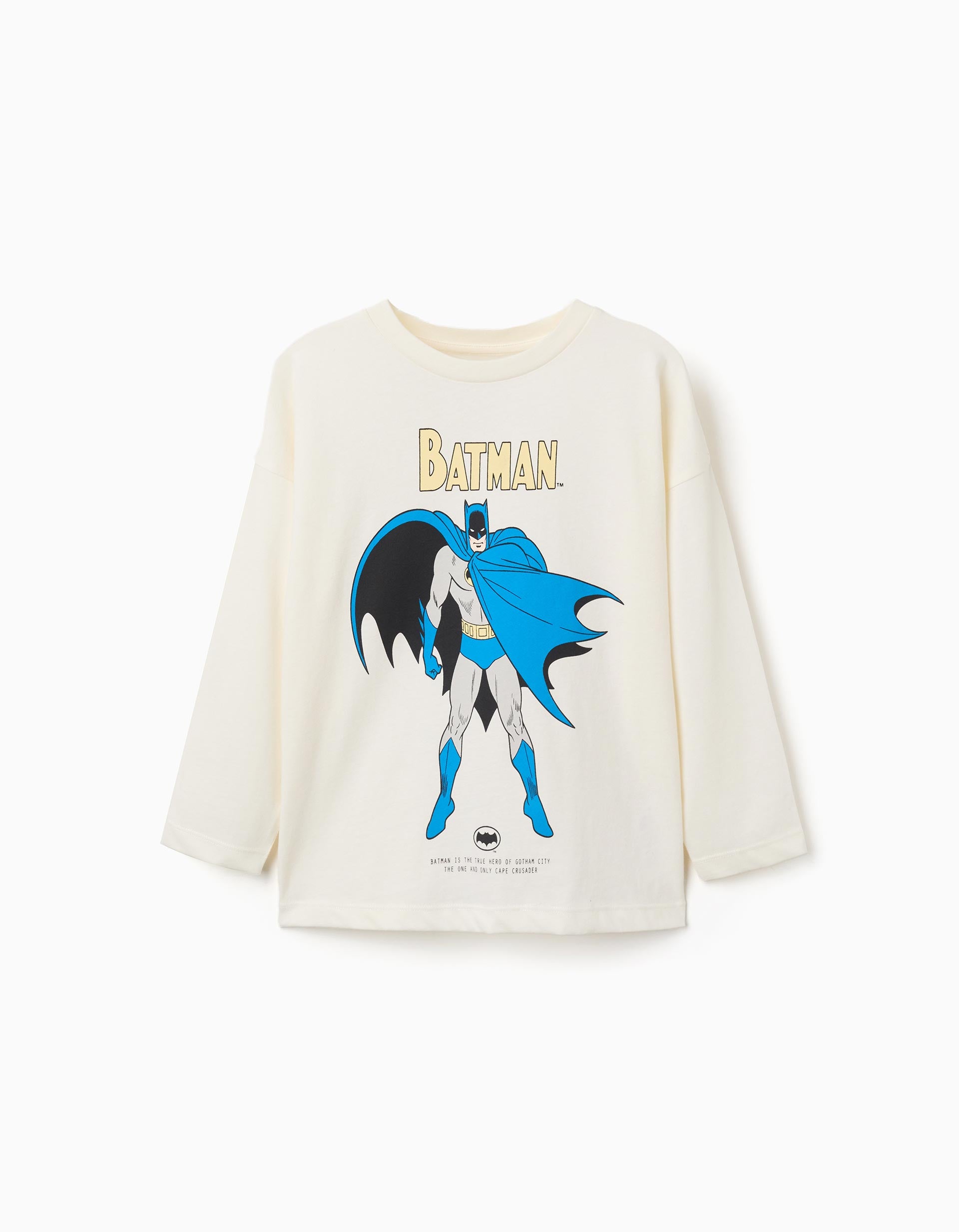 T-shirt en coton à manches longues avec imprimé Batman, ZIPPY