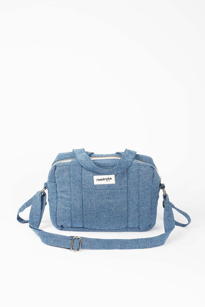 Sac a langer mini darcy Rive Droite Paris denim delave La Redoute