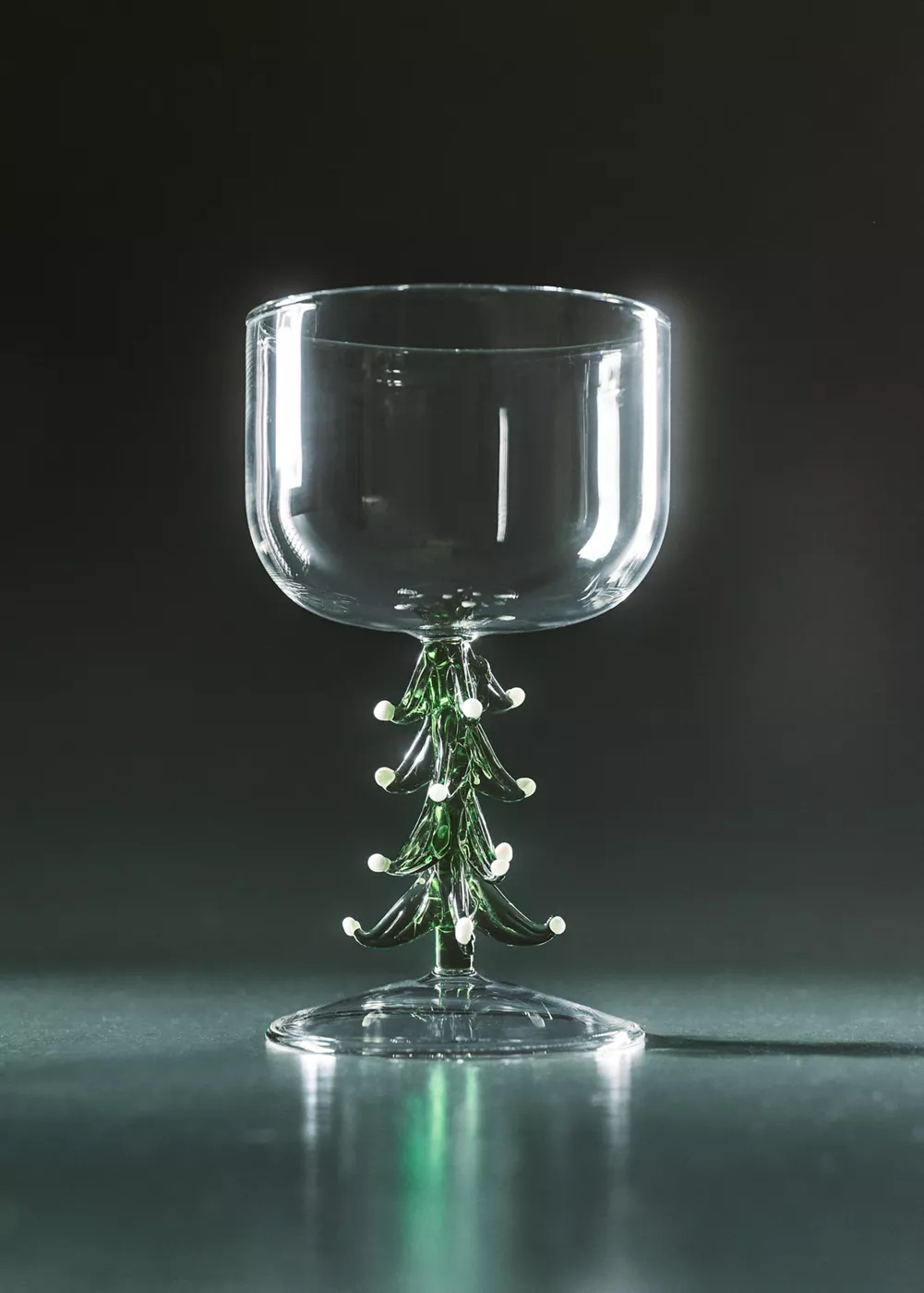 Verre à pied avec détail sapin, MANGO HOME