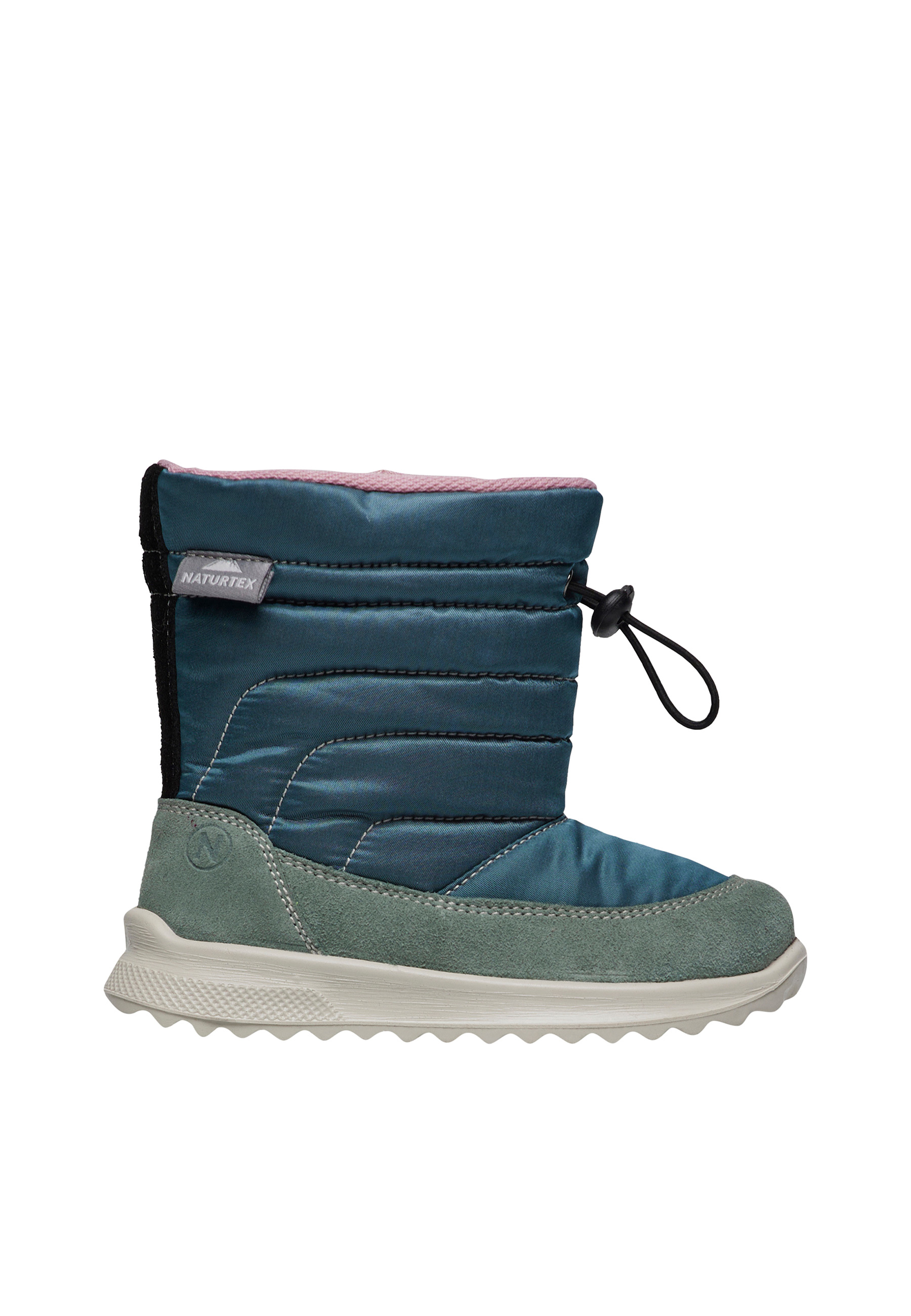 Naturino Baskets Enfant En Suède Et Tissu Technique - Chaussures Respirantes Avec Double Velcro