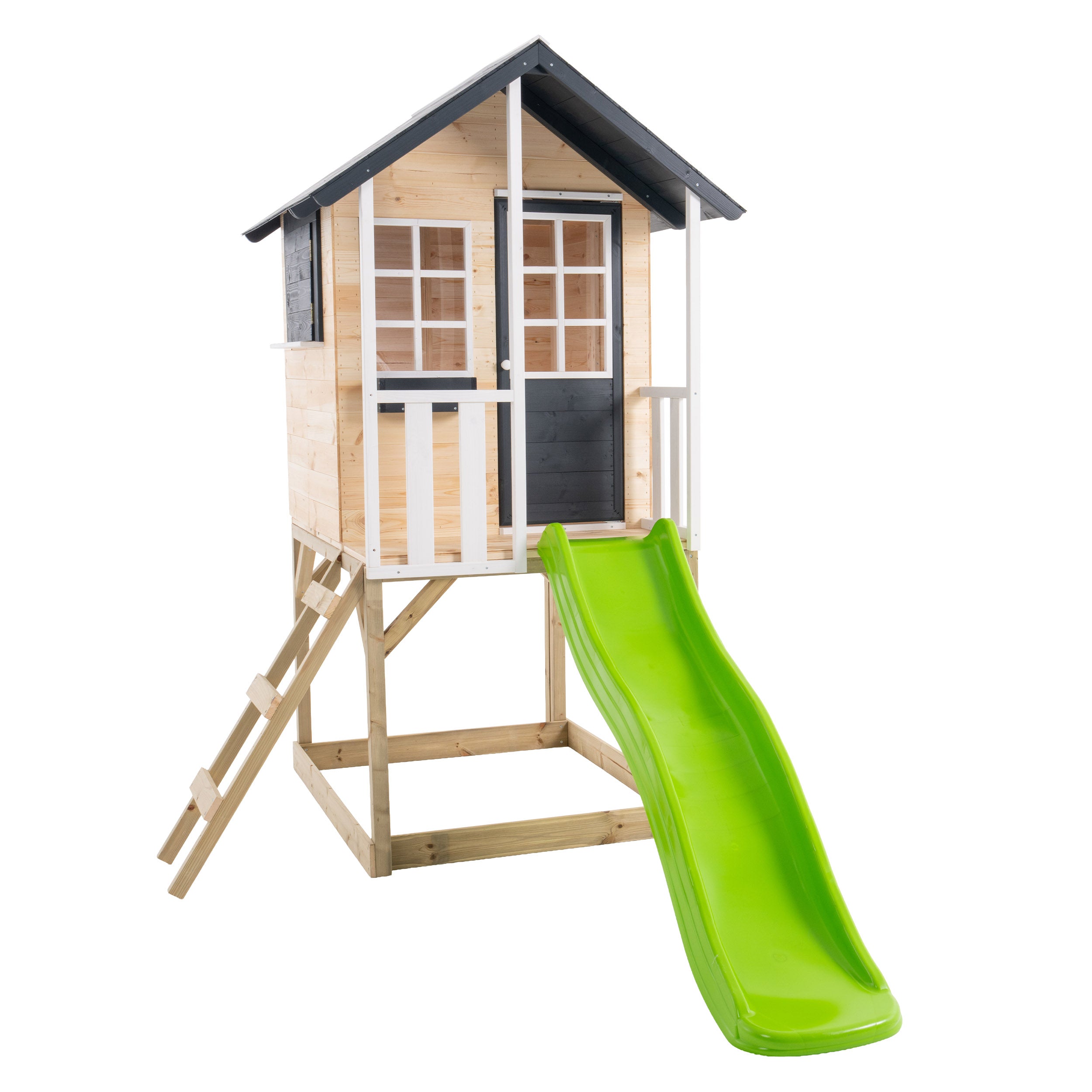Maisonnette sur pilotis balcon et glissière JACINTHES, TP TOYS