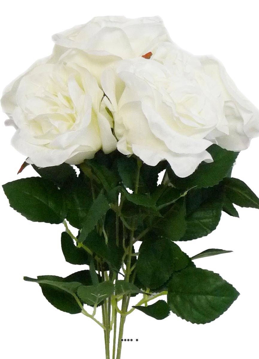 Bouquet de 7 Roses factices en piquet et fe, ARTIFICIELLES
