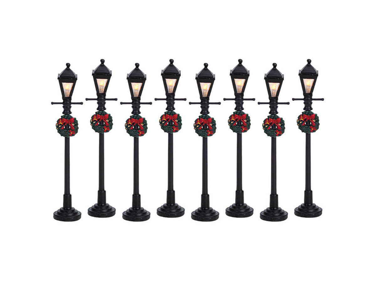 Lot de 8 lampadaires décoratifs, JARDIDECO