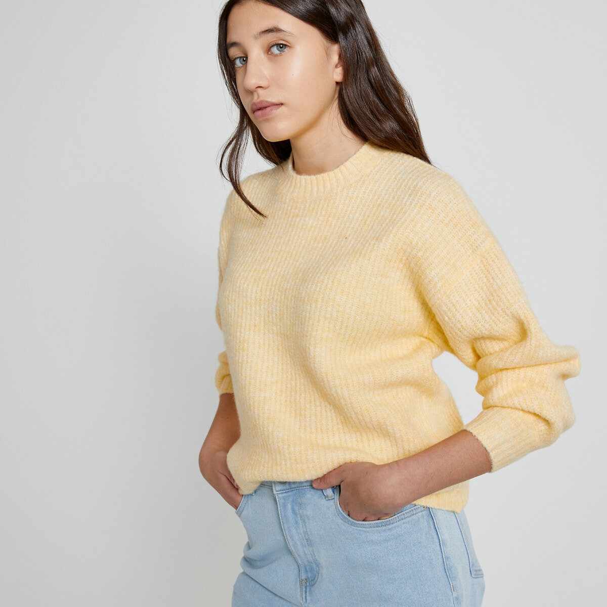 Pull jaune online pastel