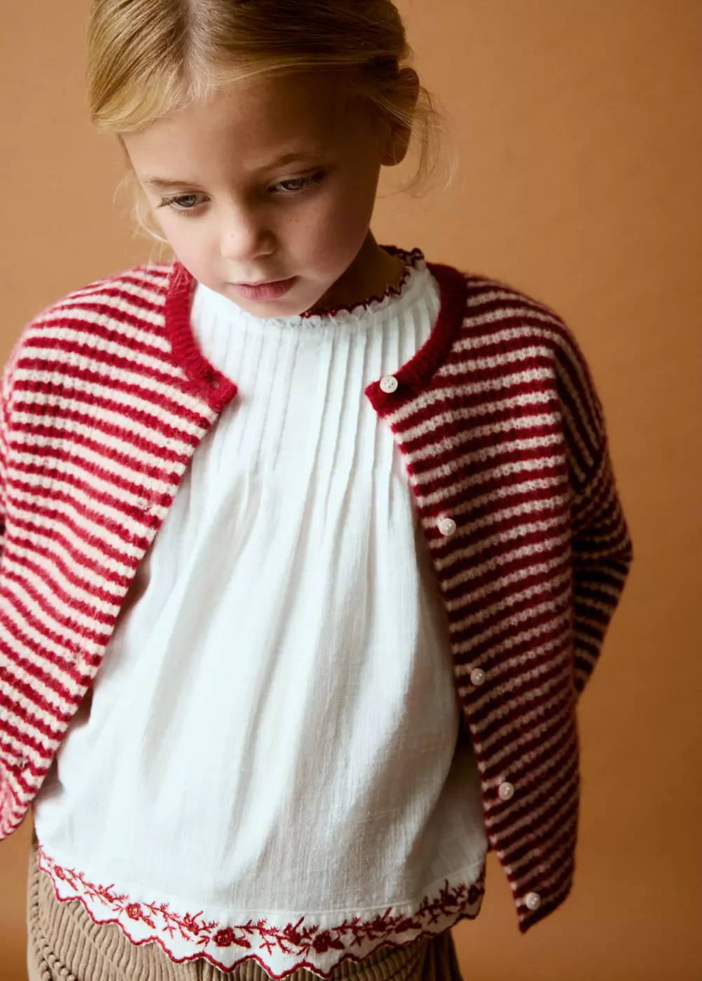 Cardigan maille rayures, MANGO BABY
