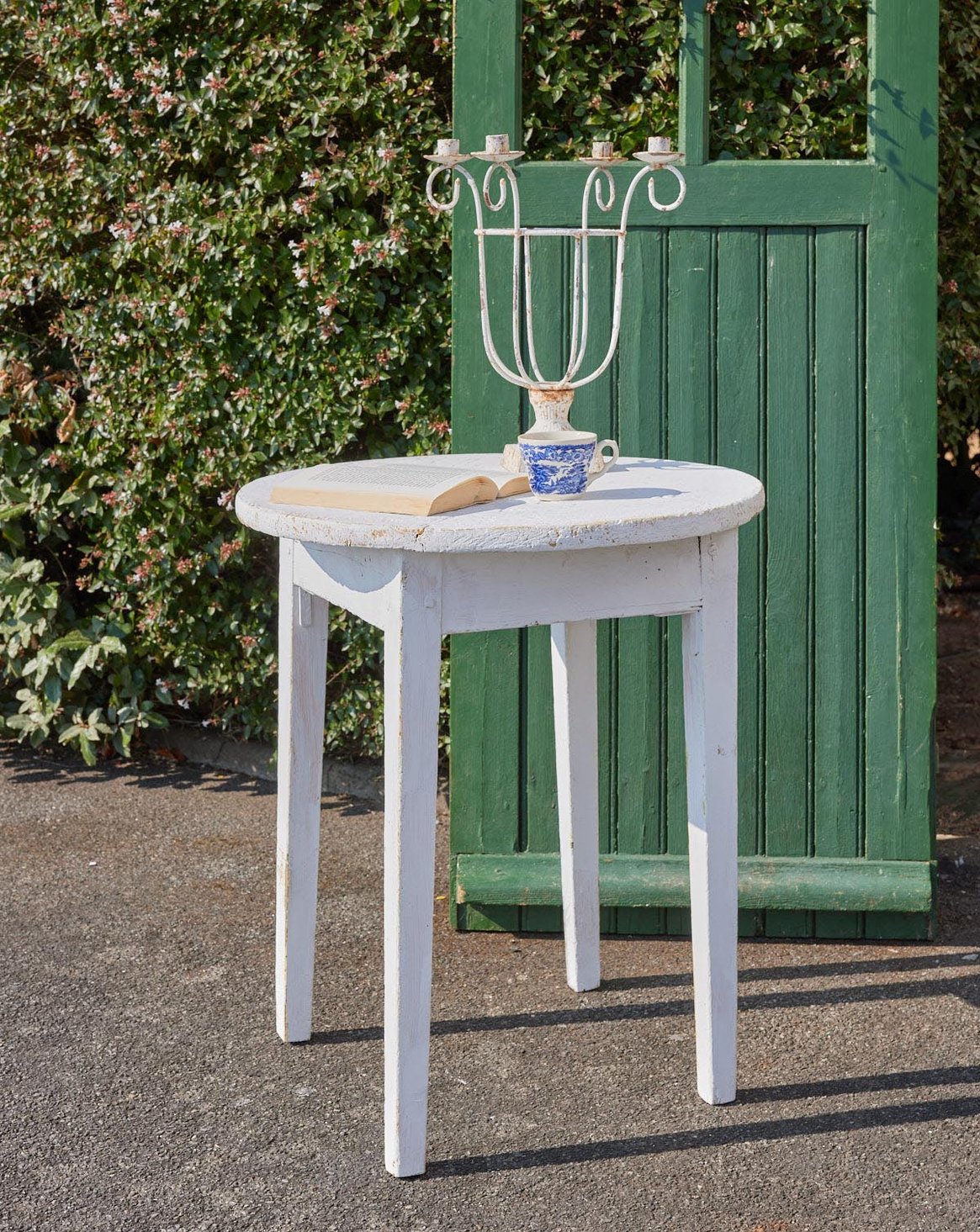 Table en bois blanc brut Francine N°1409 - Bon état, DEBONGOUT