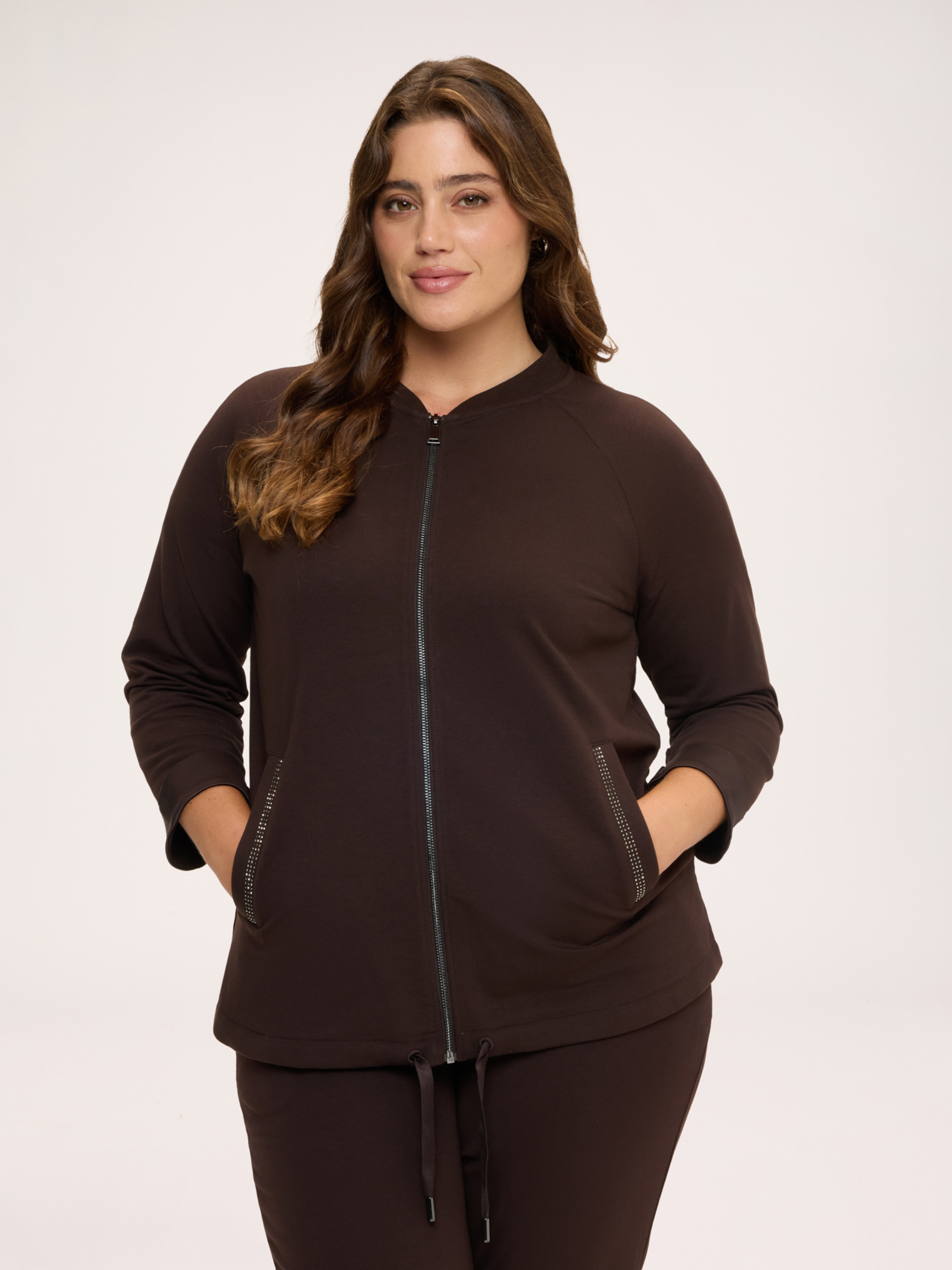 Sweat-shirt avec détails et strass, FIORELLA RUBINO
