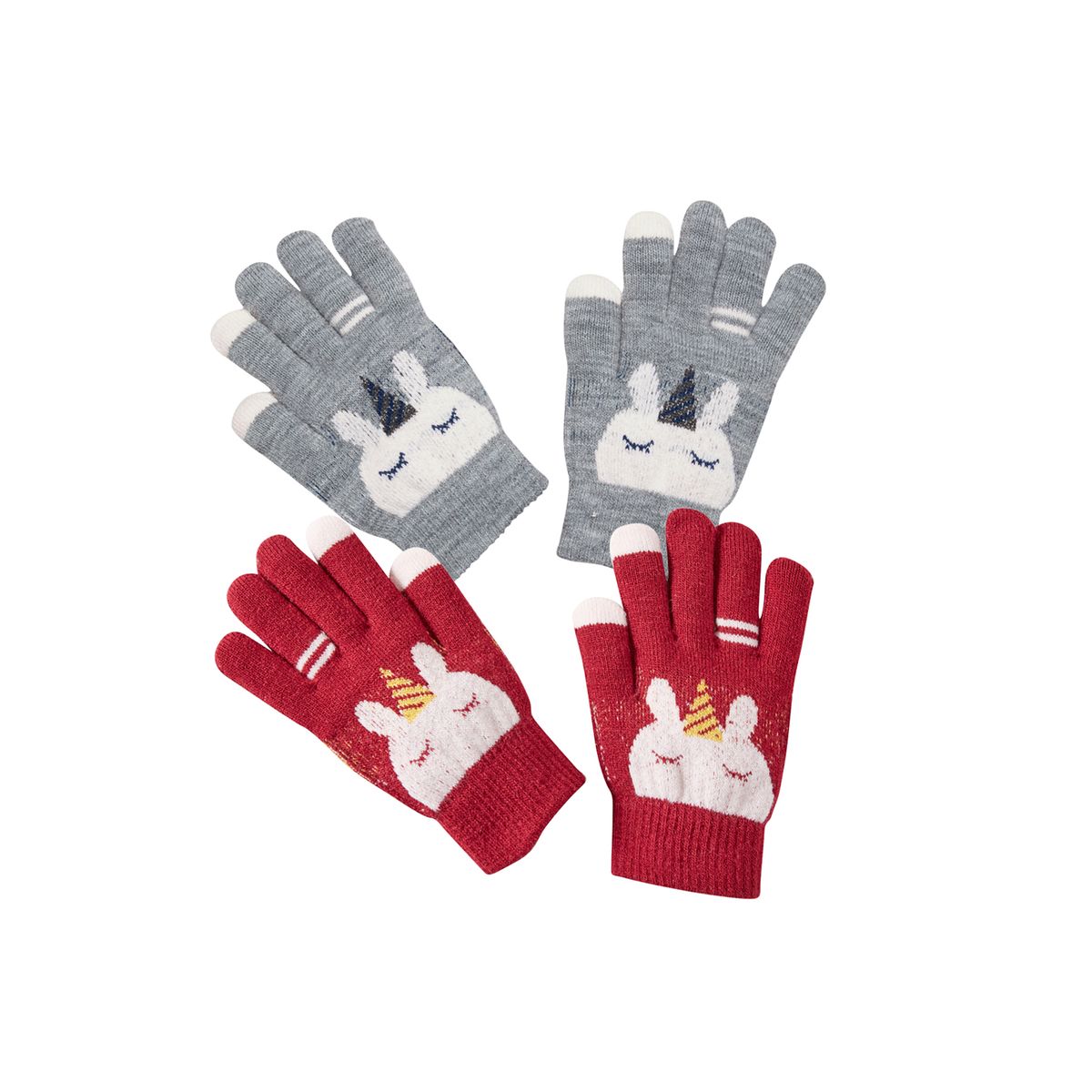 Cooraby Lot de 2 paires de gants dhiver chauds en polaire pour enfant 