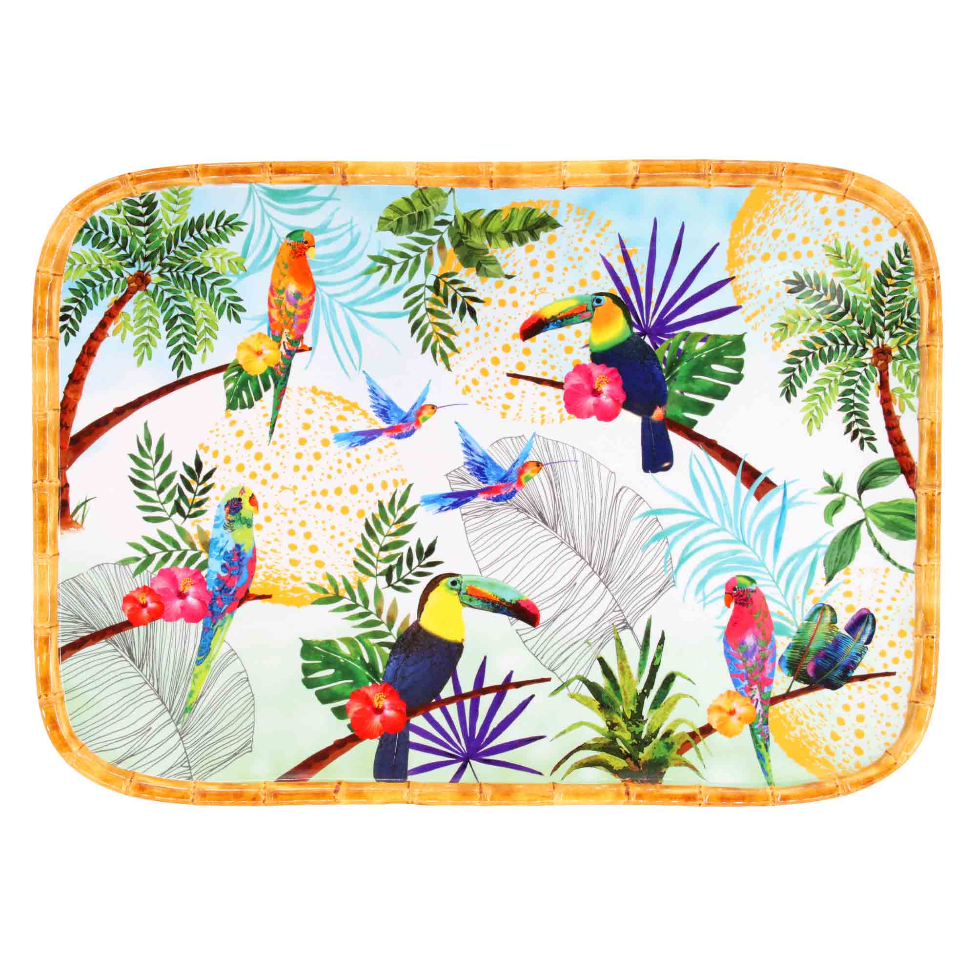 Plateau de présentation rectangulaire Rio 45 cm, LES JARDINS DE LA COMTESSE