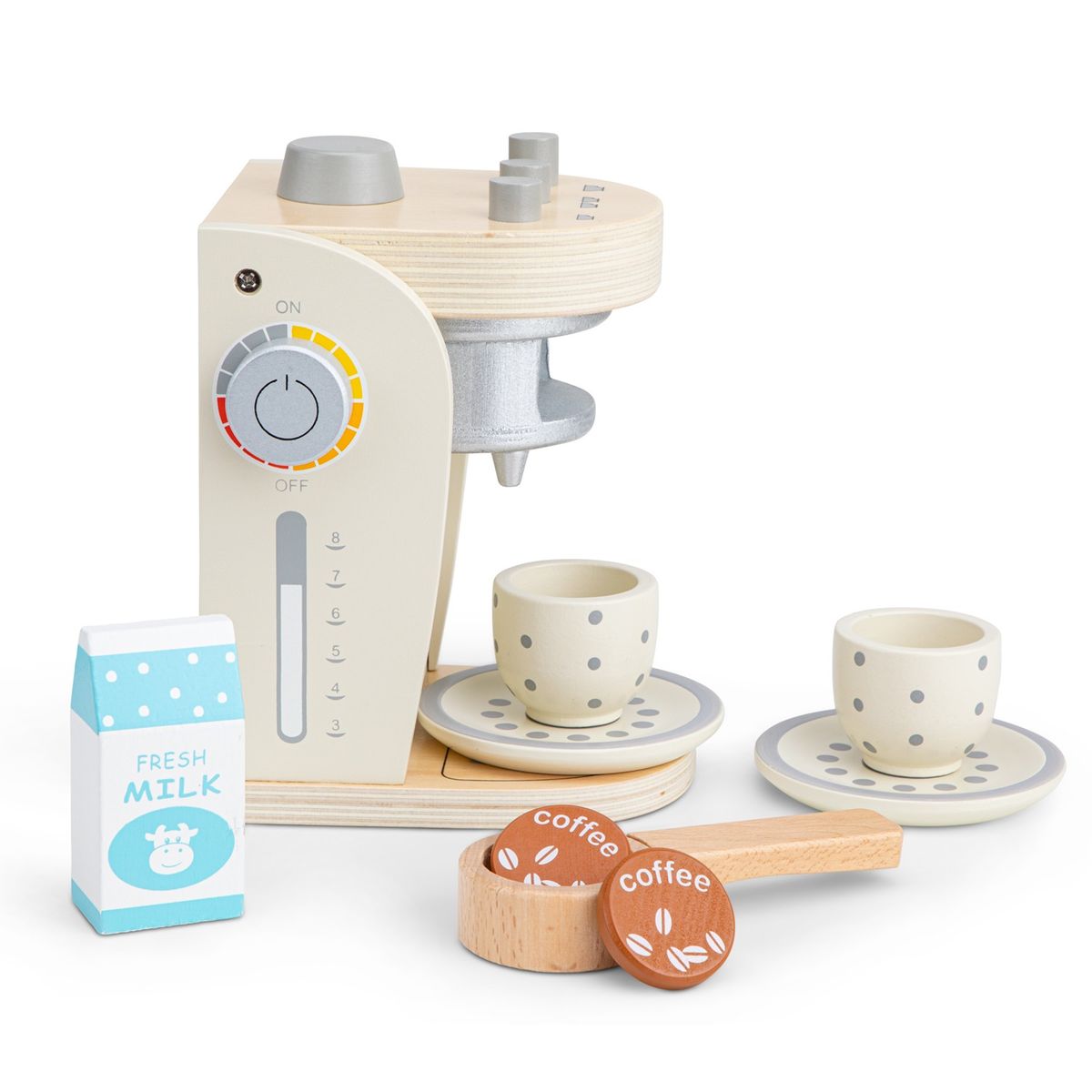 Jouet - NEW CLASSIC TOYS - Ensemble machine à café - Blanc - Bois - 3 ans  et plus blanc 