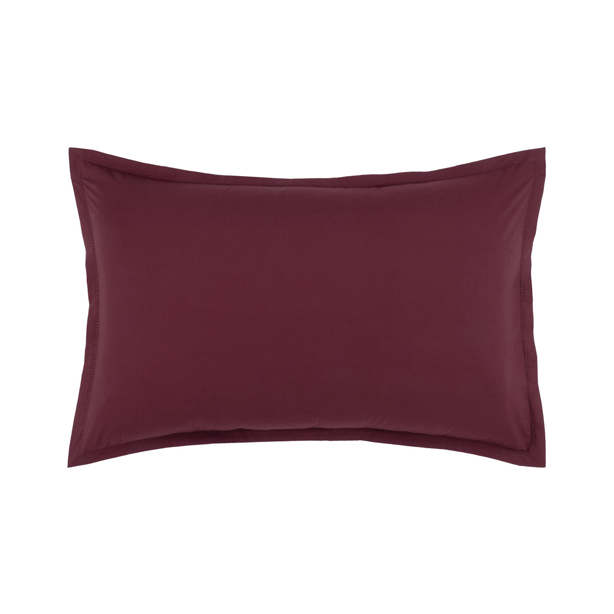 Taie d'oreiller en percale de coton violet, ALCOVE, DESFORGES