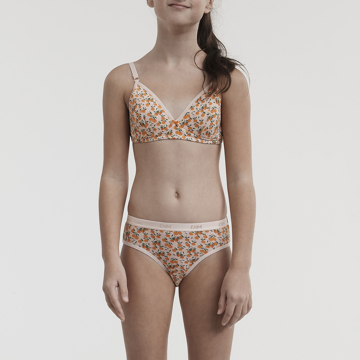 Image of Printed Non-Underwired Bra in Cotton