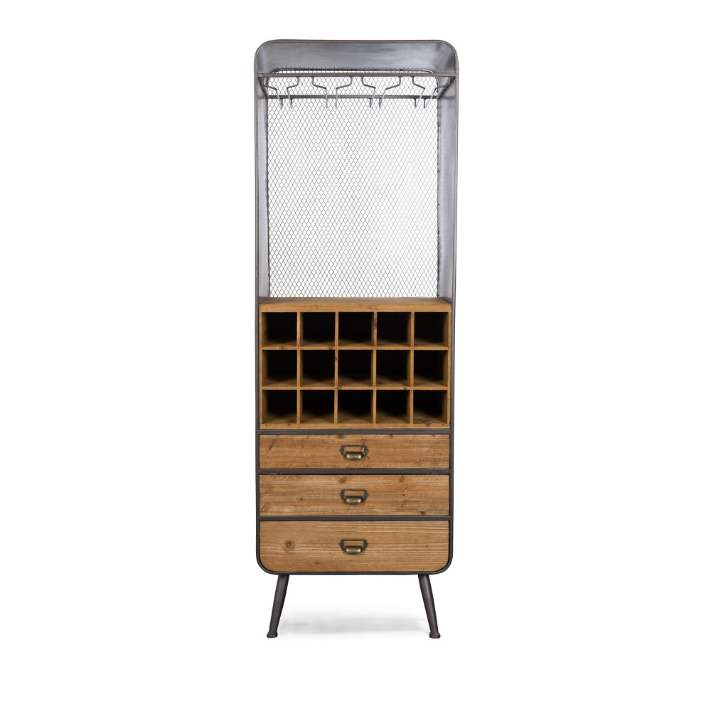 Armoire bar à vins métal et bois - Vino, DUTCHBONE