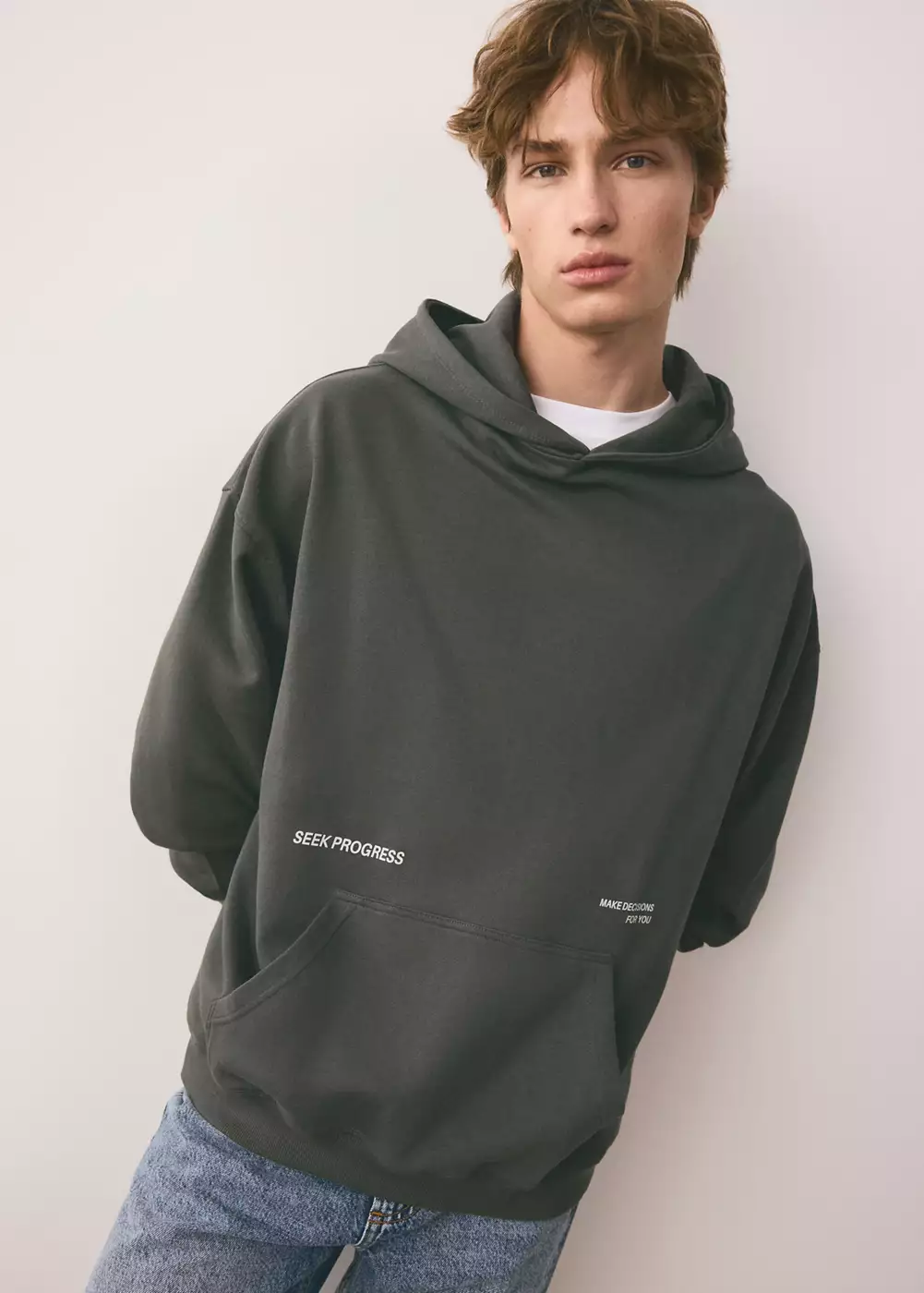 Sweater à capuche coton, MANGO TEEN
