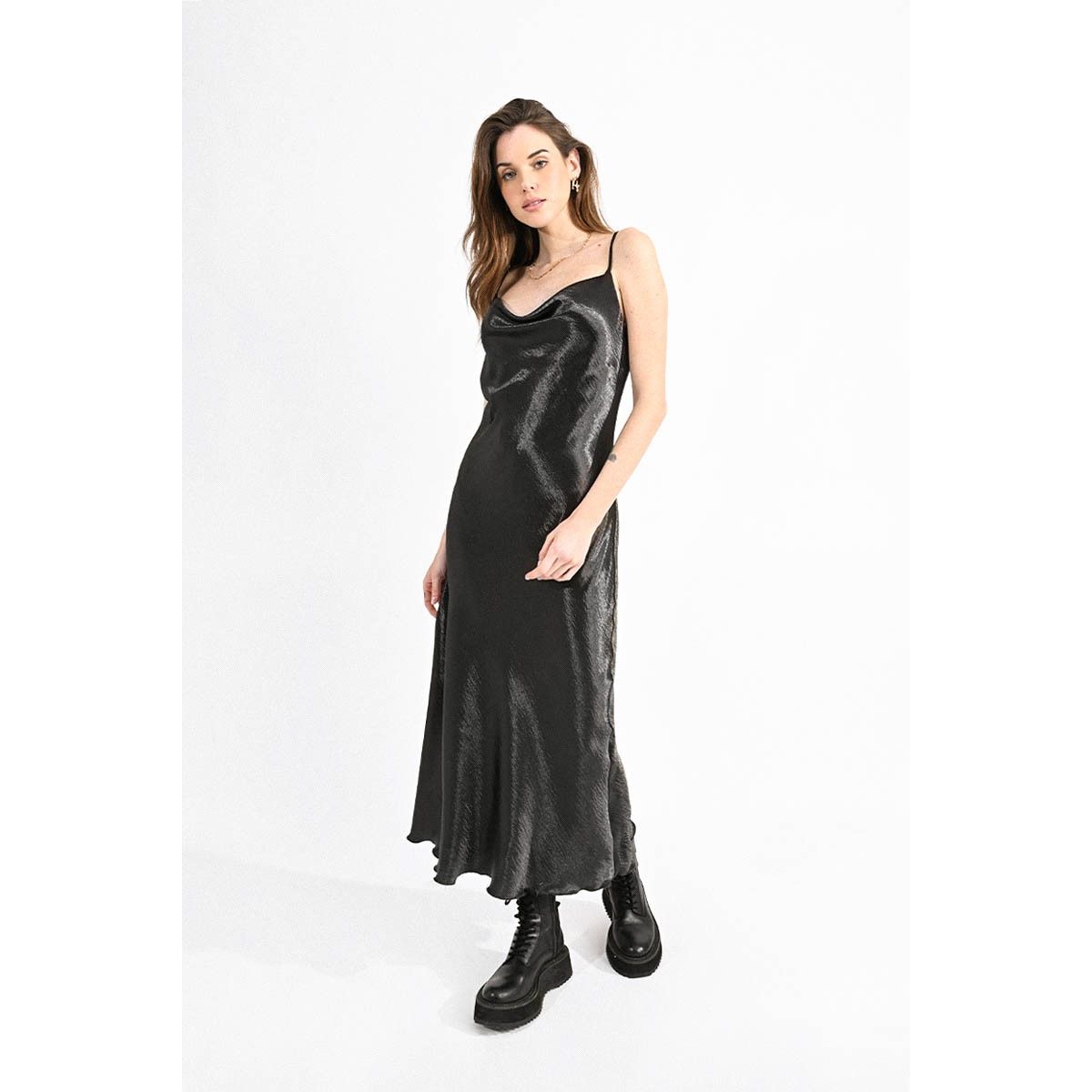 Robe longue col on sale benitier