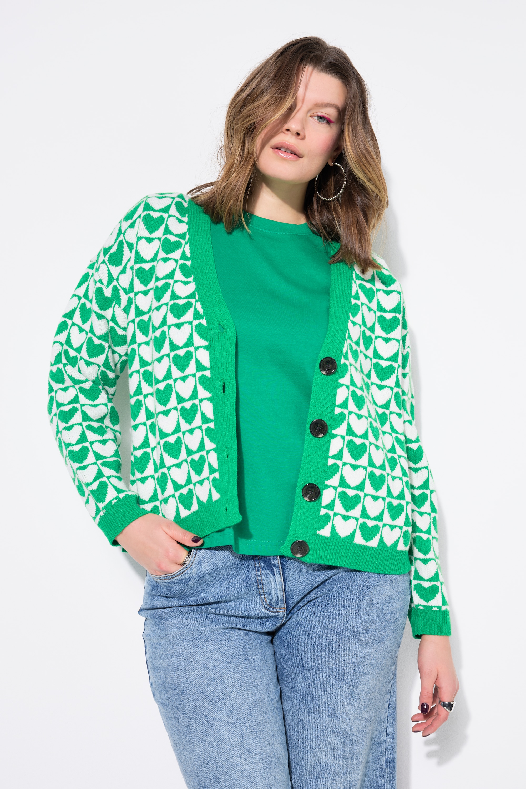 Cardigan oversize, cœurs, STUDIO UNTOLD