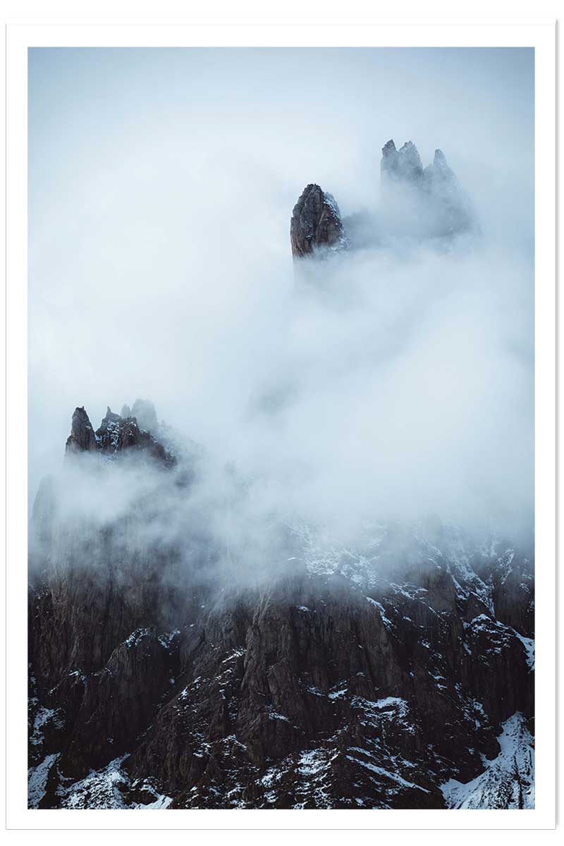 Affiche paysage tempête dans les alpes suisses, HEXOA